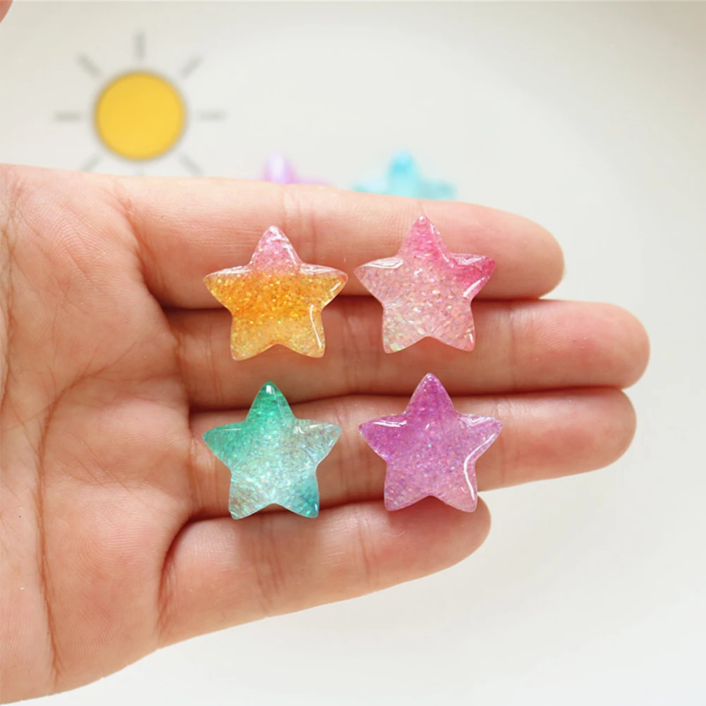 10PCS Gradient Star Series Res - Christmas Craft Embellishment review and price