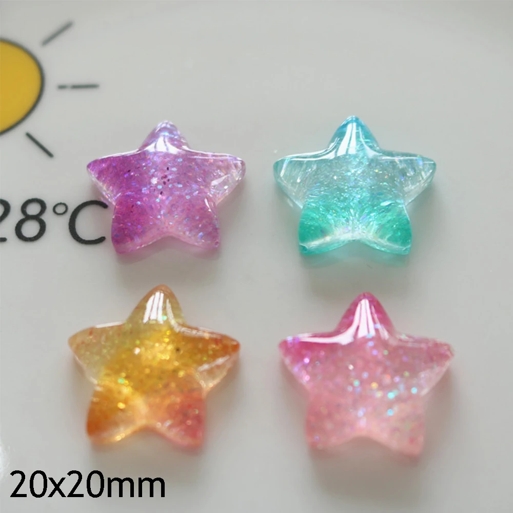10PCS Gradient Star Series Res - Christmas Craft Embellishment review and price
