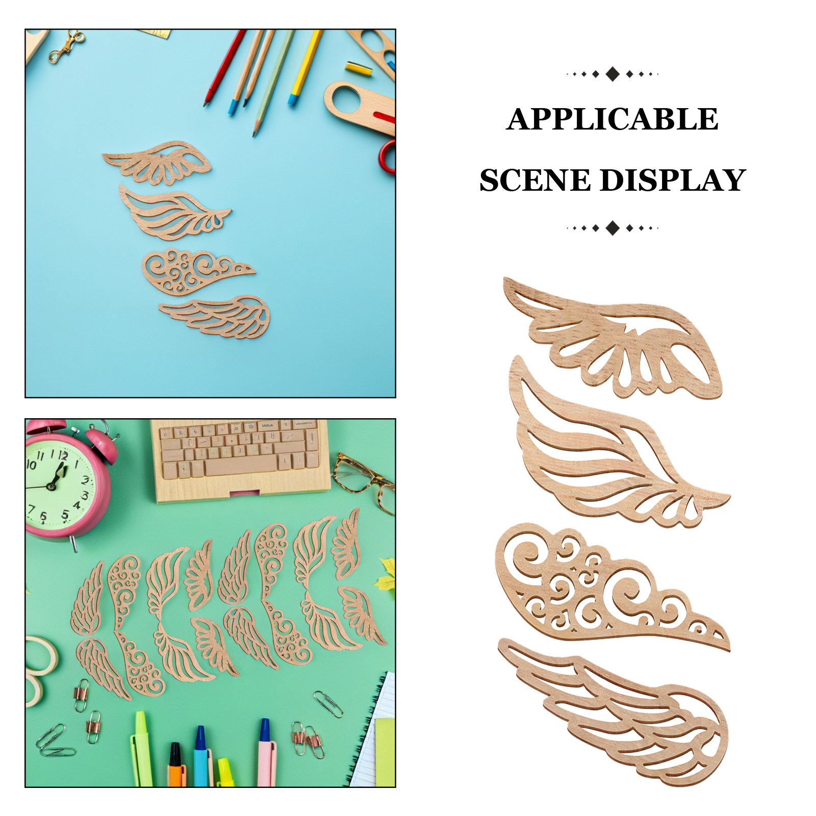 40Pcs Wood Wings Cutouts Unpai - Christmas Craft Embellishment review and price