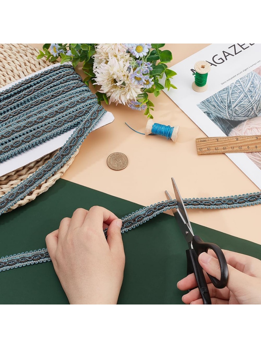 32 Yards Blue Braid Tirm for S - Fringe Ribbon Sewing review and price