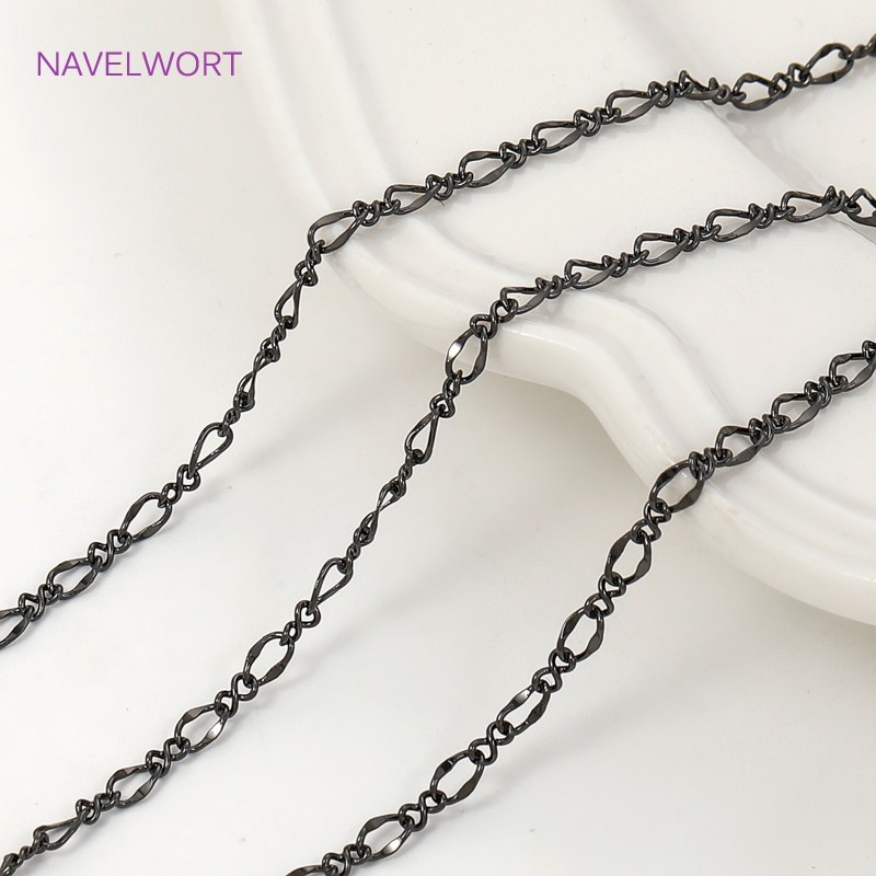 Black Color Oval Thin Chains F - Embroidery Craft review and price