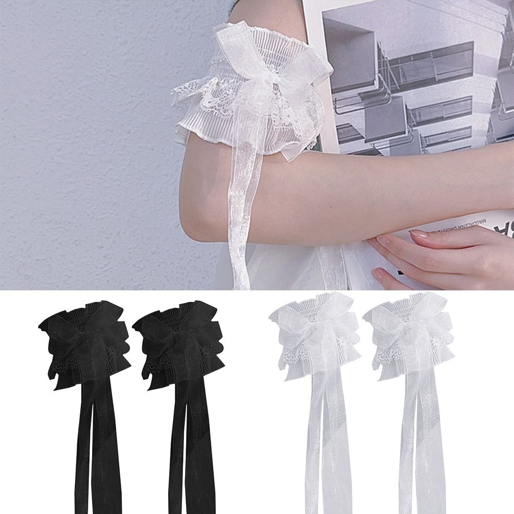 Arm Warmers Bowknot Arm Sleeve - Elastic Lace Trim review and price