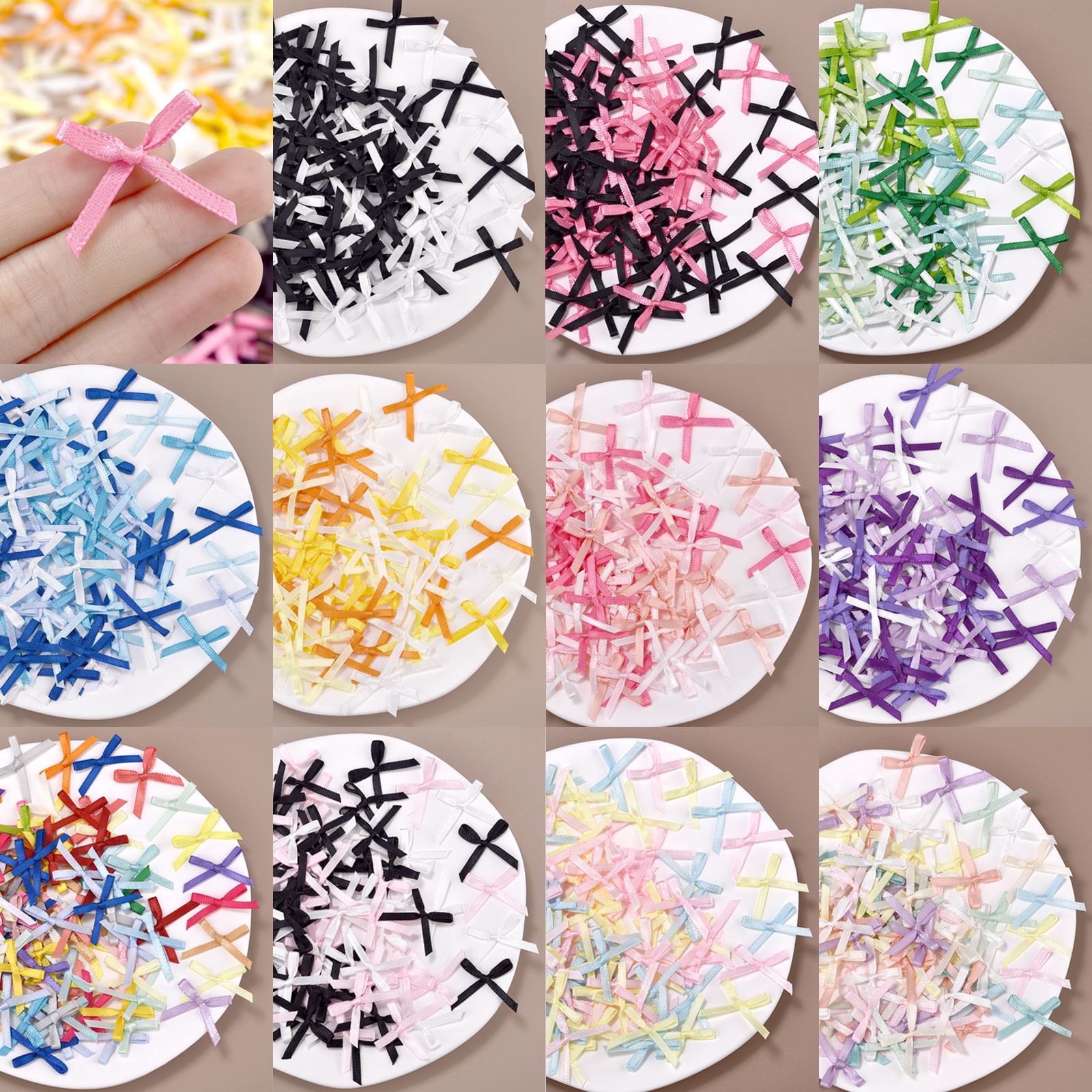 100Pcs 3mm Ribbons Mini Satin  - Christmas Craft Embellishment review and price