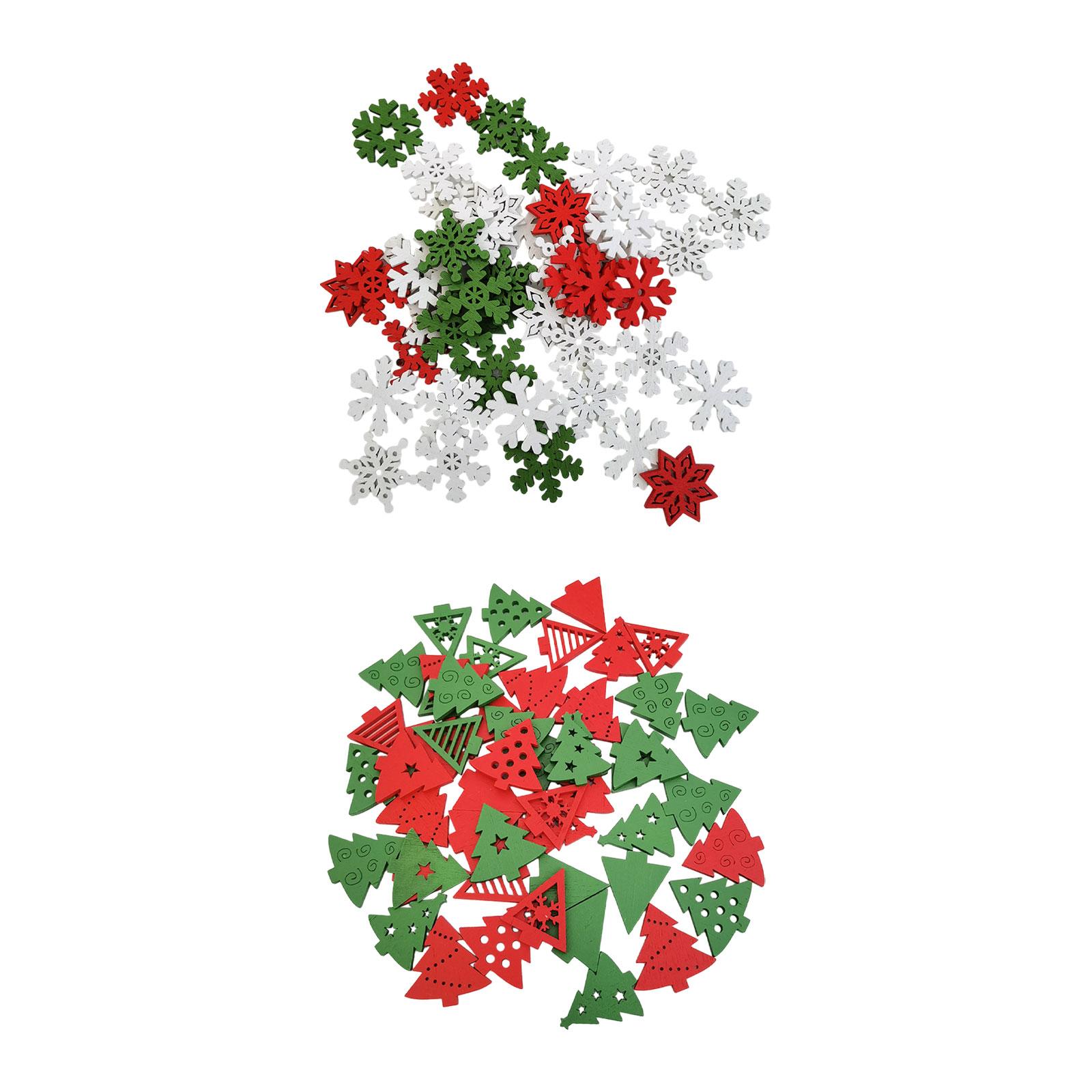 50 Pieces Wooden Christmas Emb - Christmas Craft Embellishment review and price
