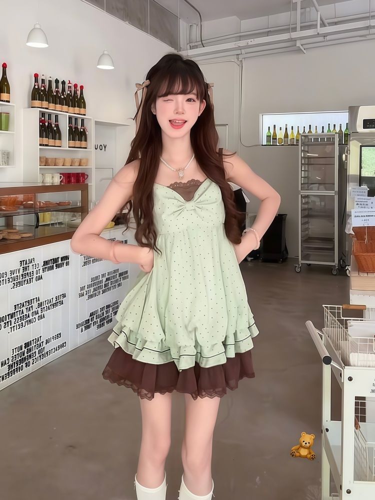 Coquette Sweet Korean Polka Do - Elastic Lace Trim review and price