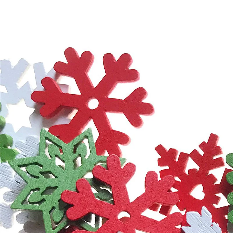 50PCS 20MM Mixed Color Wooden  - Christmas Craft Embellishment review and price