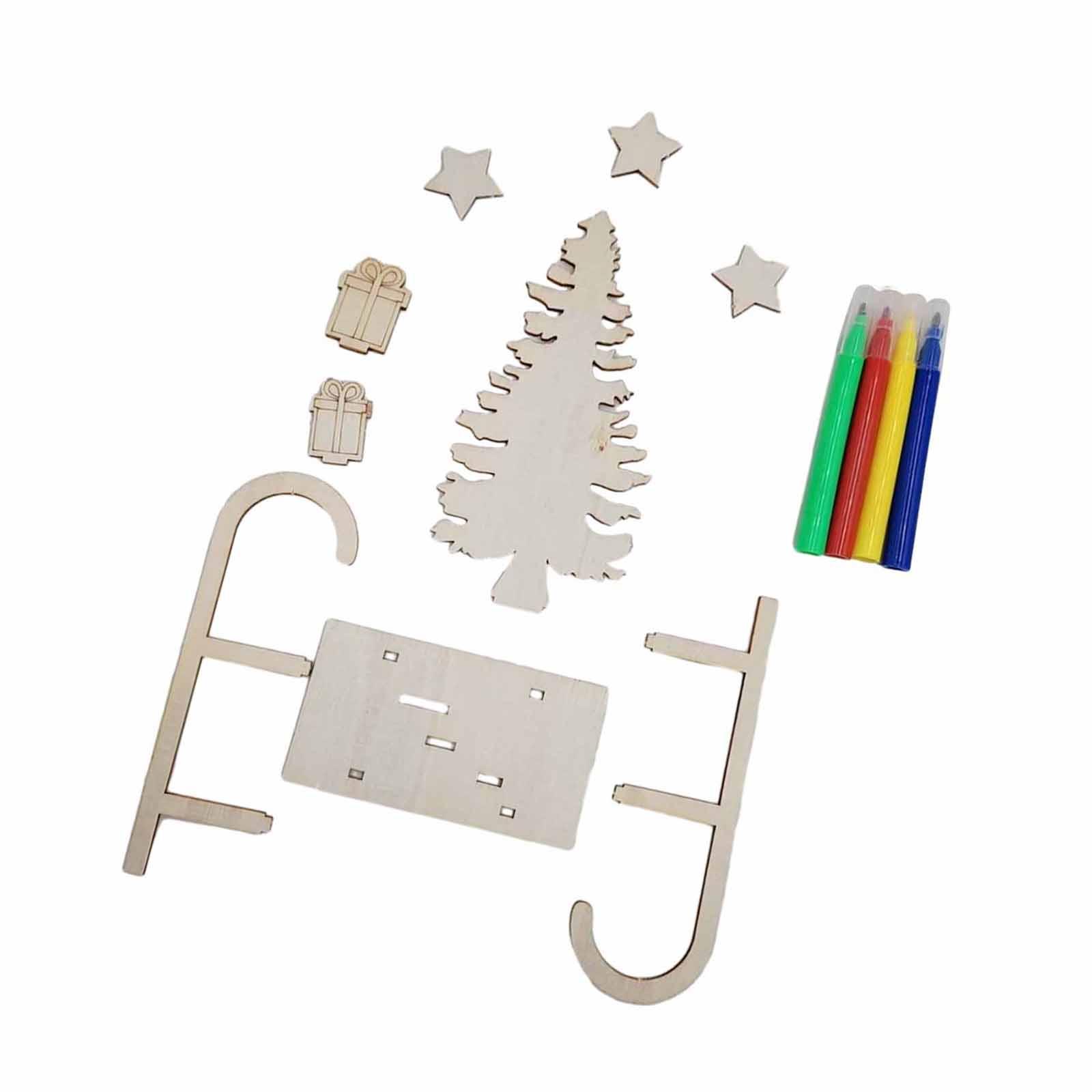 3x DIY Wooden Crafts Christmas - Christmas Craft Embellishment review and price
